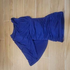 BCBG Maxazria Venus Draped Dress Size Small in Blue